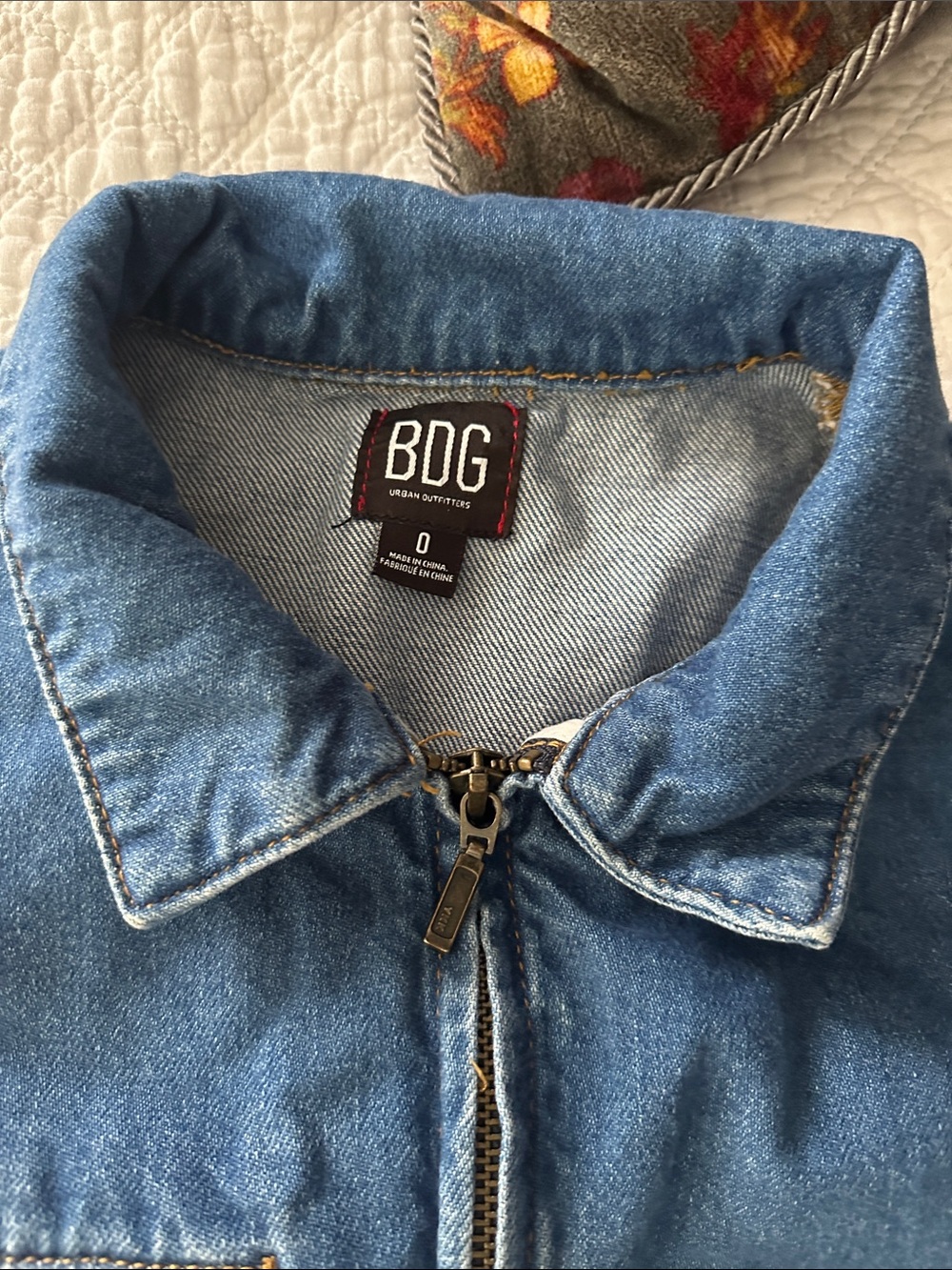 BDG Urban Outfitters UO Size 0 XS Hello Sunshine Denim Belted Romper - Picture 9 of 10